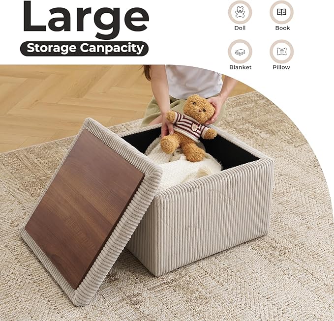Cube Storage Ottoman, Ottoman Footstool