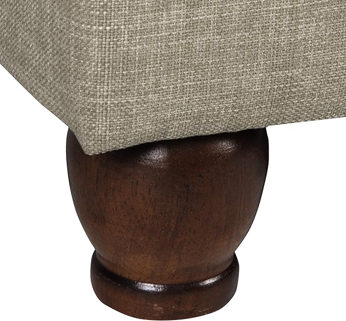 Homepop Home Decor | Upholstered MediumRectangular Storage Ottoman | Hinged Lid