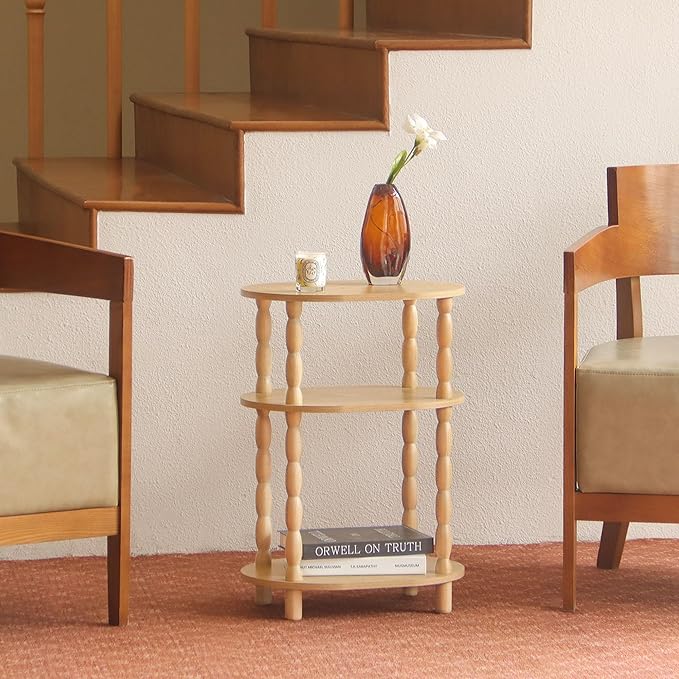 MaxSmeo End Table, Small Oval Side Table