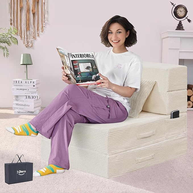 Folding Sofa Bed, 4 in 1 Convertible Sleeper Chair