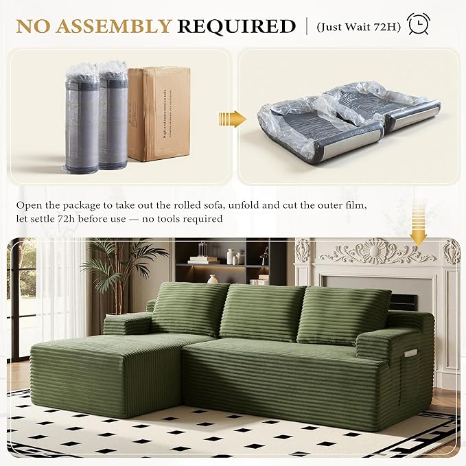 96" Sectional Couches for Living Room Cloud Couch Sofa