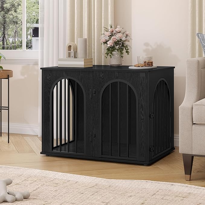 Hzuaneri 31.5'' Wooden Dog Crate Furniture, Indoor Dog Kennel Dogs Cage