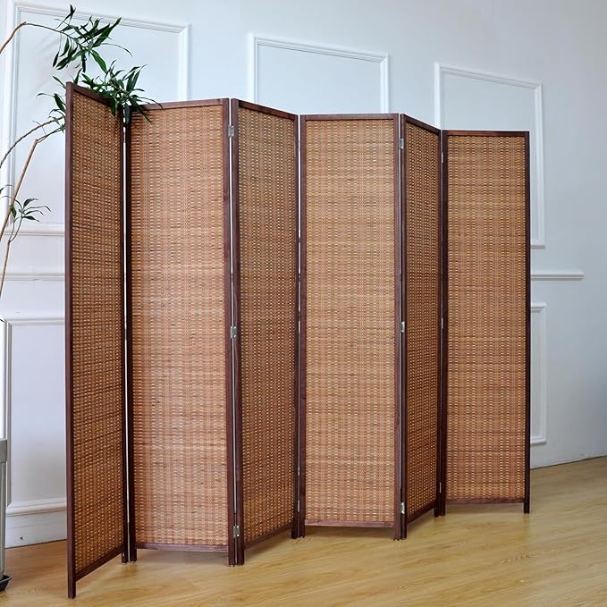Furnnylane 6 Panel Bamboo Room Divider