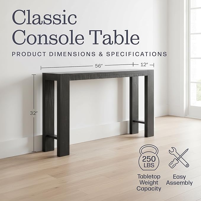 Alaterre Furniture Classic Solid Wood Console Table