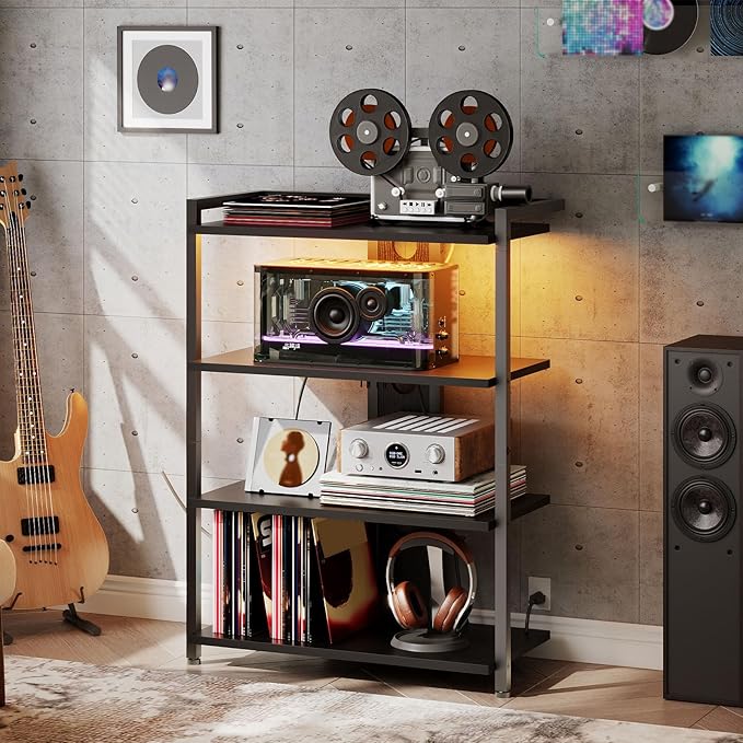 HOOBRO 4-Tier AV Media Stand, Media Console