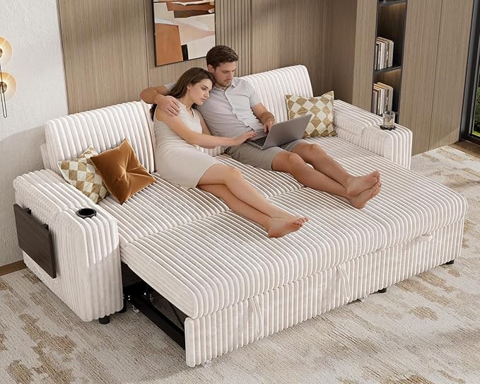 Vipbear 86" Modular Sectional Sleeper Sofa
