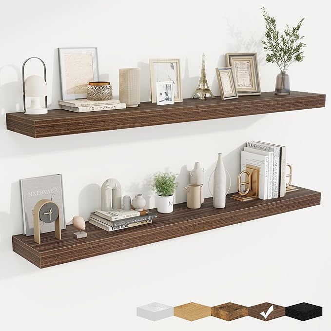 fuqing Floating Shelves for Wall, Wall Mounted Wood Floating Shelf