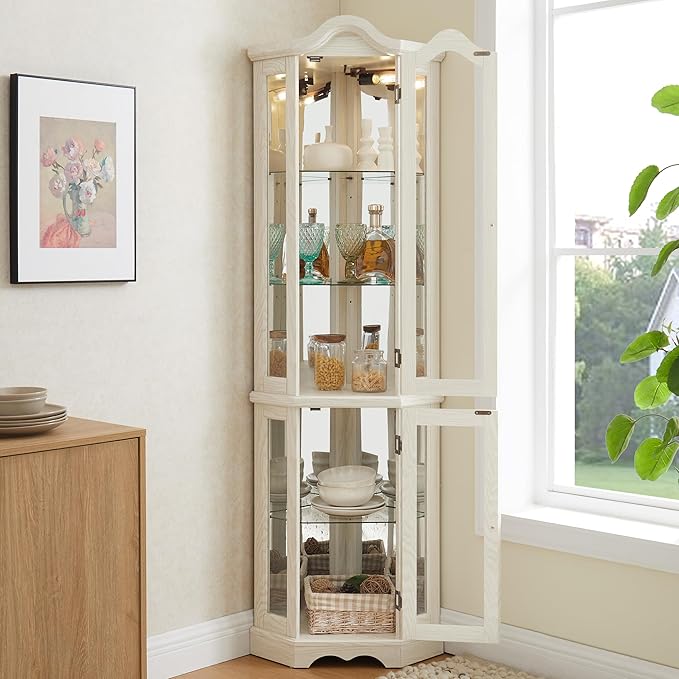 Glass Corner Display Cabinet