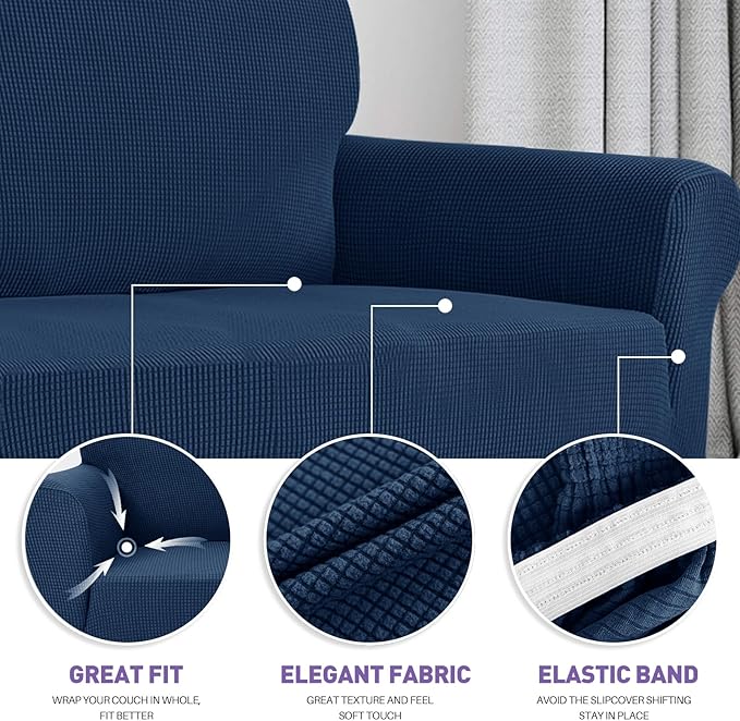 ZNSAYOTX Super Stretch Couch Cover Love Seat Sofa Covers