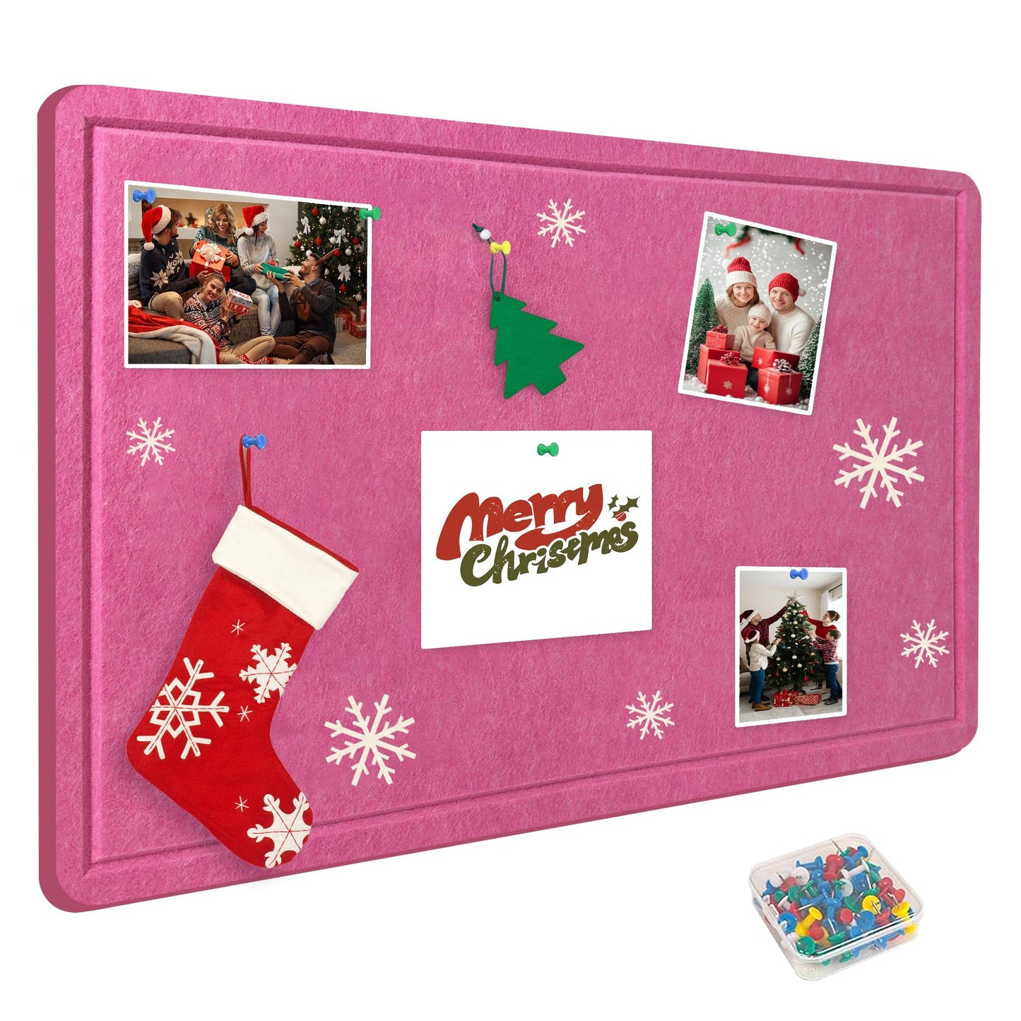Yunihome Large Bulletin Board - Foldable 36x24 Inches Cork Board Alternative with 20 Push Pins, 3' x 2' Self-Adhesive Felt Bulletin Board for Wall, Home Office Classroom Decor