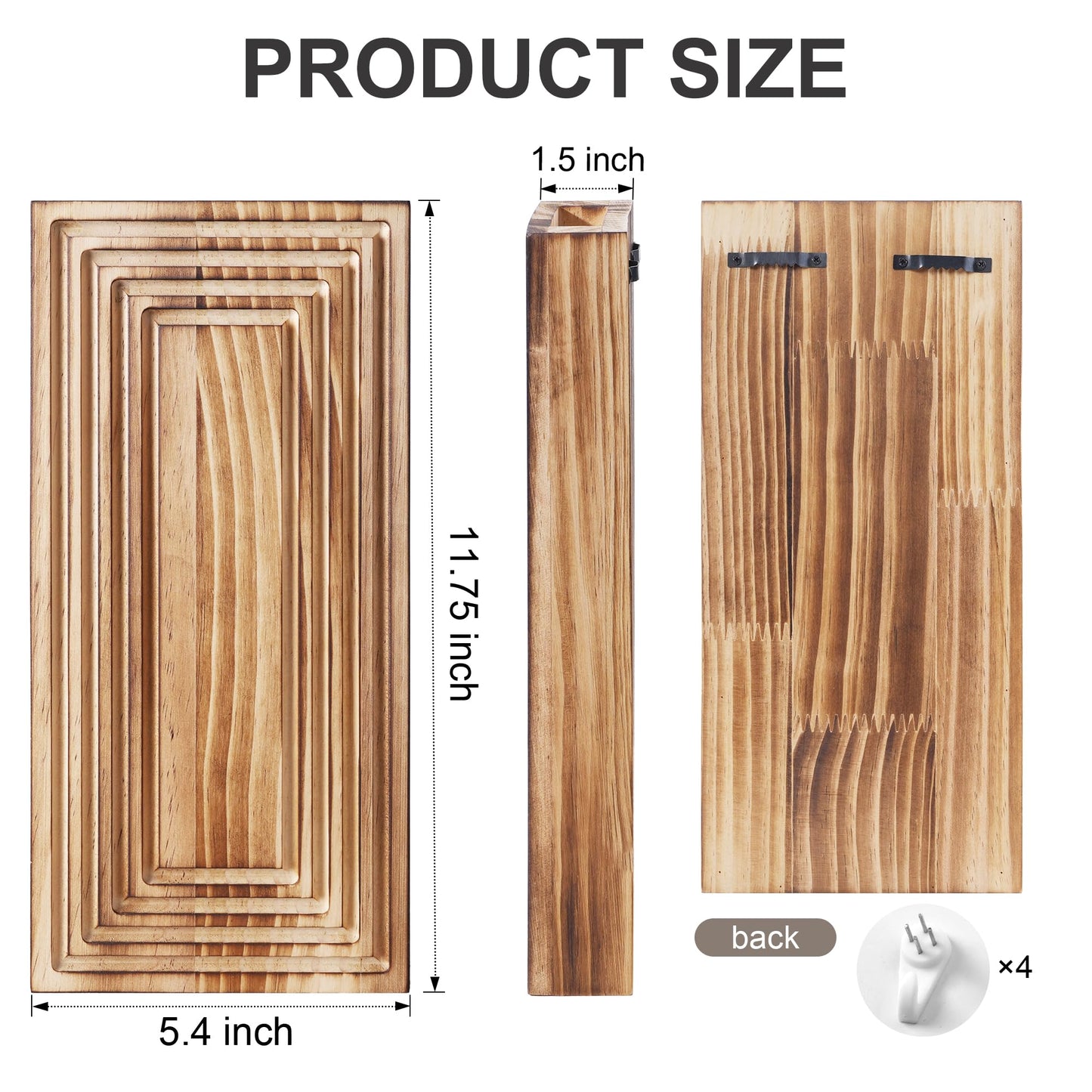FancyPlus Wooden Wall Planter Vase,2 Pack Hanging Planter for Indoor Fake Plants Modern Boho Farmhouse Wall Art Decor for Home Indoor Kitchen Modern Farmhouse Bathroom Living Room Dining Room(Brown)