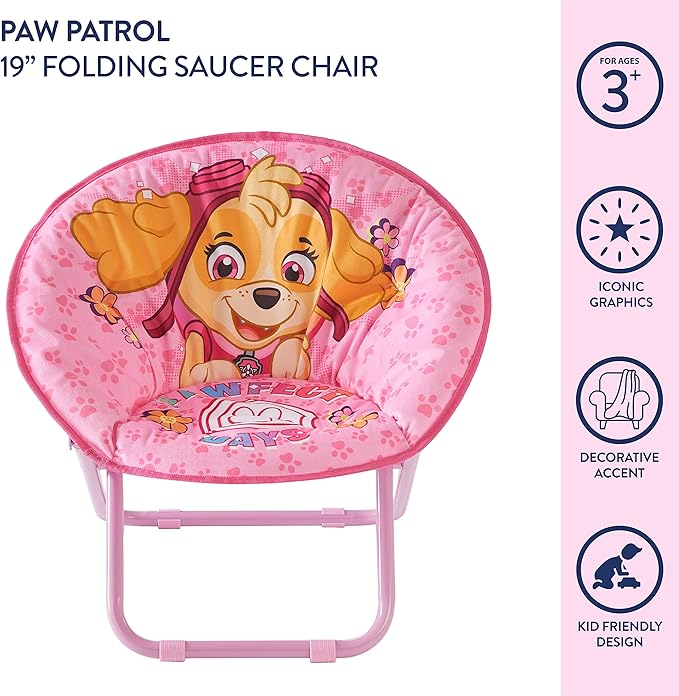 Paw Patrol Skye Toddler 19” Folding Saucer™ Chair