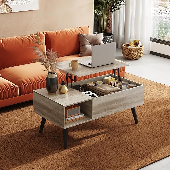 WLIVE Coffee Table for Living Room, Lift Top Coffee Table