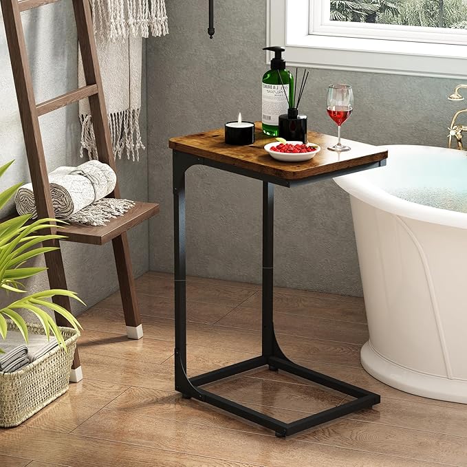 QEEIG C Table Side Table Set of 2 Living Room Sets C Shaped Couch Tray End