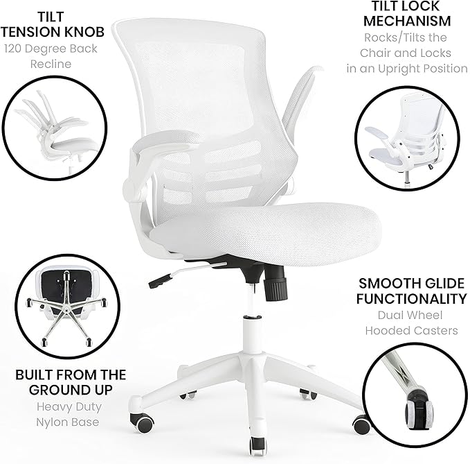 Flash Furniture Kelista Mid-Back Swivel Office Chair