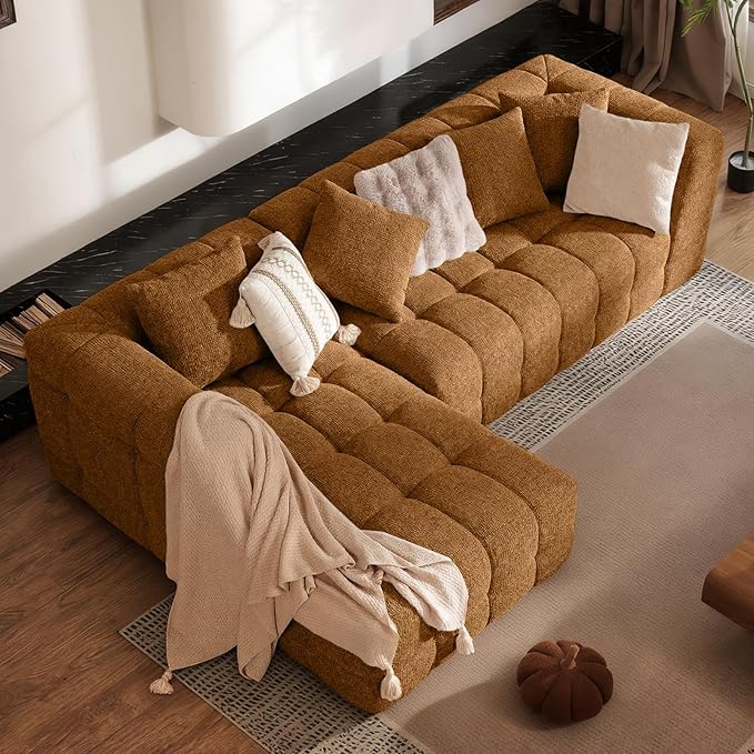 107" Boneless Couch with L