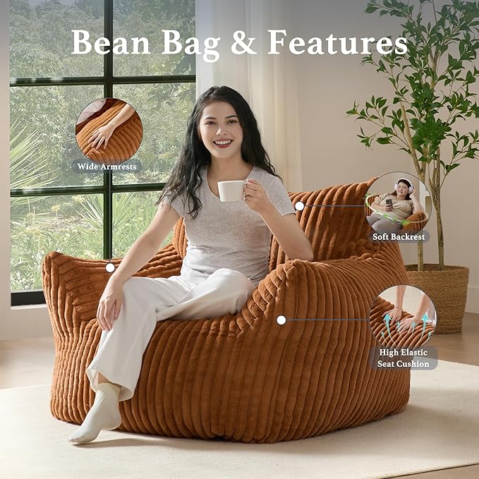 Giant Plush Bean Bag Chair for Adults