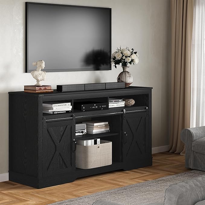 RoyalCraft Farmhouse TV Stand for 65+ Inch TV, Tall Entertainment Center