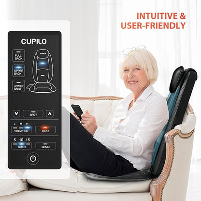 Back Massager for Pain Relief Deep Tissue - Shiatsu Massage Chair Pad for Back with Heat,Back Support Inflatable Flap Chair Massage,Gifts for Men Dad