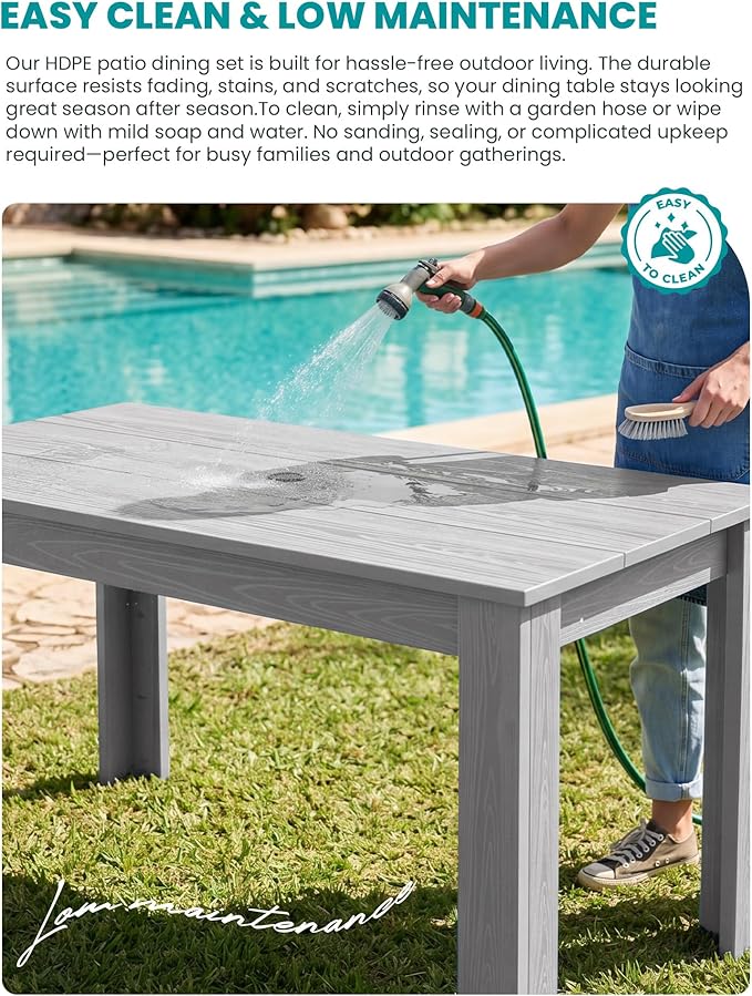 SERWALL Outdoor Dining Sets for 8, Outdoor Dining Sets for 8 Person