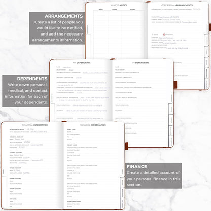 Clever Fox End of Life Planner – Final Arrangements Organizer for Beneficiary, Will Preparation, Last Wishes & Funeral Planning, A4 (Brown)