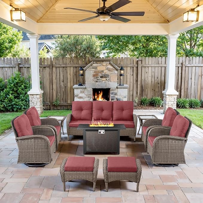 Belord Expansive 10 Pieces Outdoor Patio Furniture Set