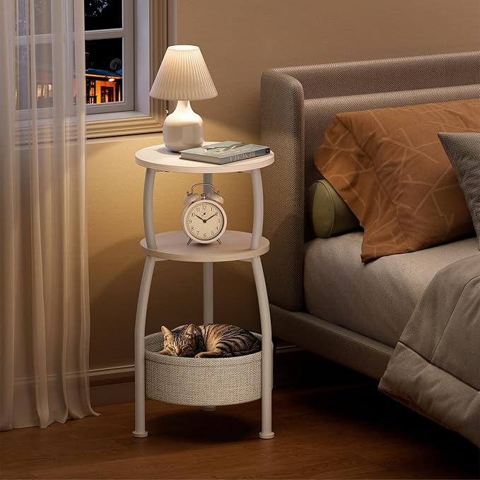 Small Round Side Table for Living Room