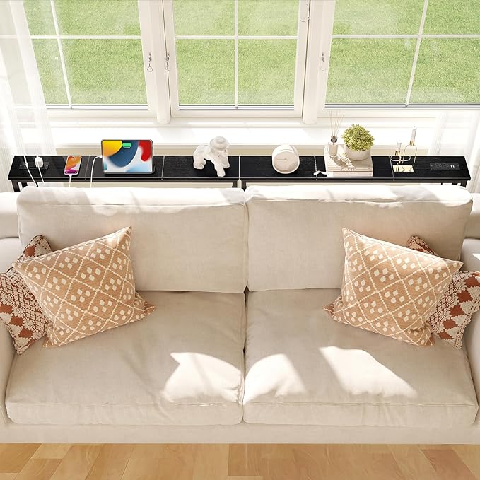 ELYKEN 2 Pack 5.9" Narrow Console Sofa Table