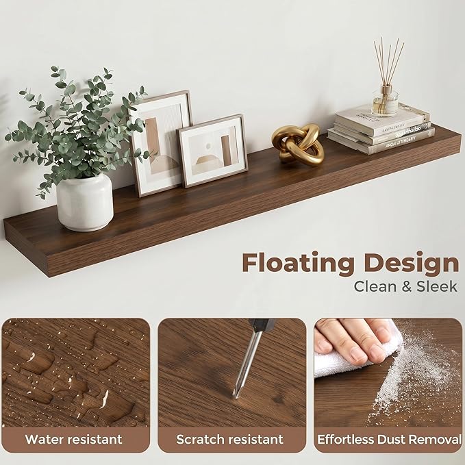 FLYJOE Floating Shelves for Wall, 48 Inch Floating Shelves Set of 1, Kitchen
