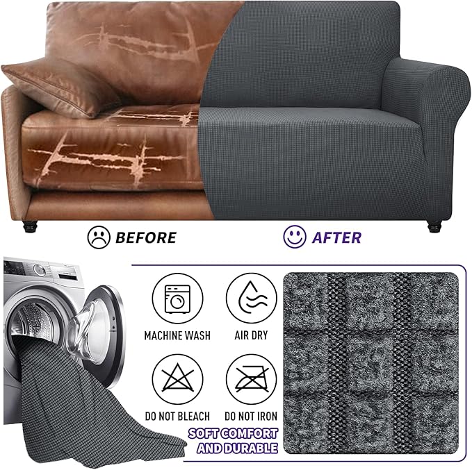 ZNSAYOTX Super Stretch Couch Cover Universal Sofa Covers