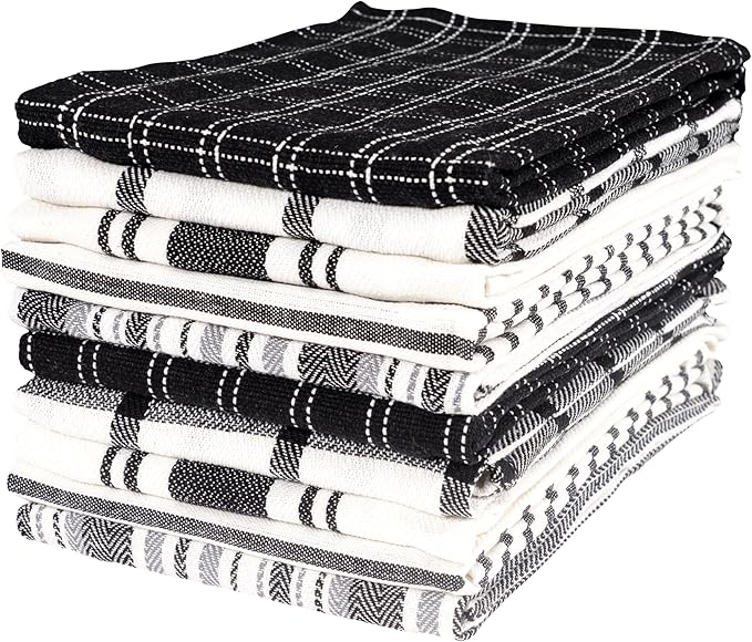 KAF Home Assorted Flat Kitchen Towels |100% Cotton