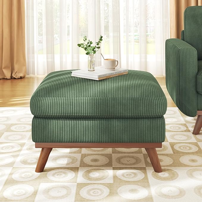 Vesgantti Large Ottoman for Modular Sofa, 29.5" Corduroy Pouf Ottoman