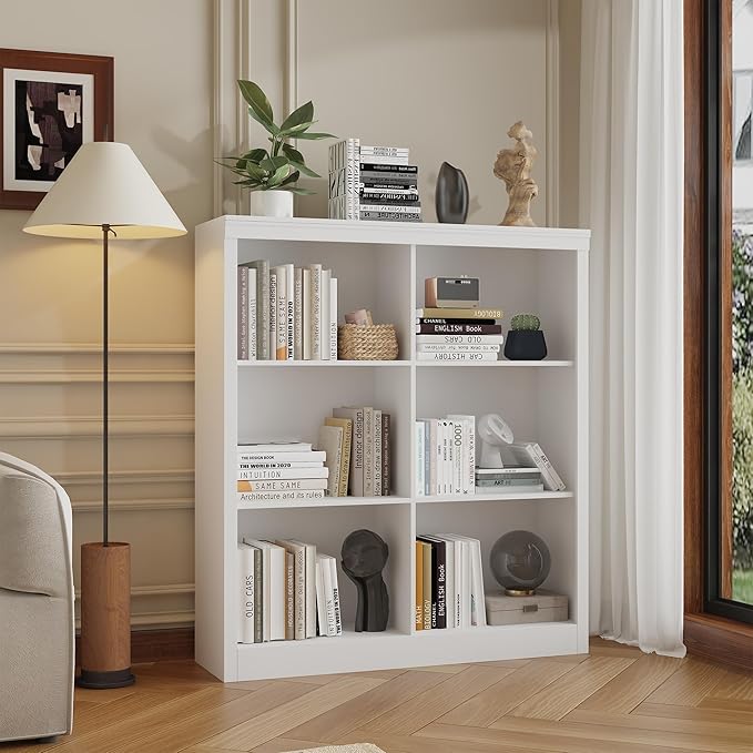 GarveeHome 6 Cube Storage Organizer, 53 Inch Tall Bookcase