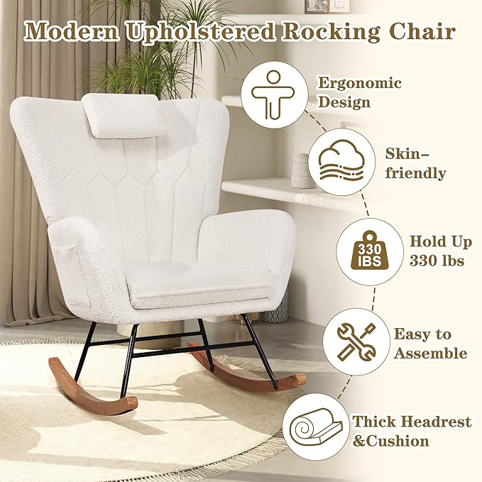 VECELO Rocking Chair Nursery