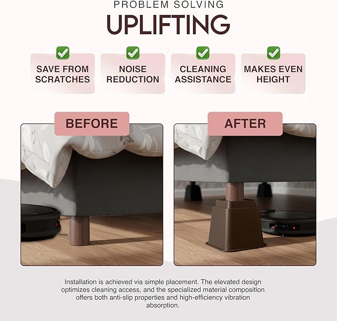 Utopia Bedding Bed Riser, 3 & 5 Inches Adjustable Furniture Risers