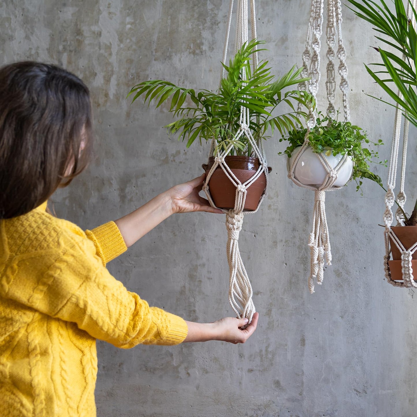 PATIKIL Plant Hanger, 2 Pcs Pulley Retractable Hanging Flower Basket Hook Indoor and Outdoor Plant Pots Holder, for Planters, Flower Basket, Wind Chimes, Lanterns, Bird Feeders, Green