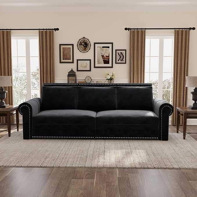 3 in 1 Convertible Sleeper Sofa Bed, 93.7" King Size Sofa Sleeper