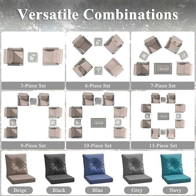 2-Seat Modern Patio Furniture Set