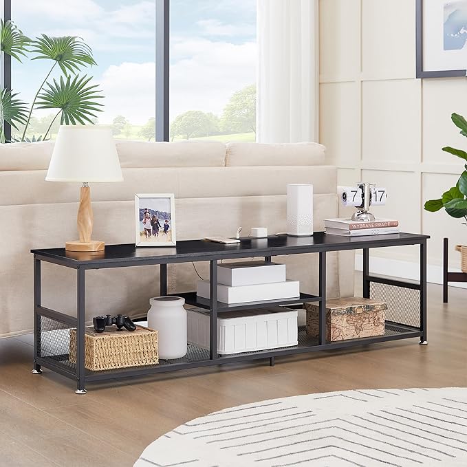 VECELO TV Stand with Power Outlets