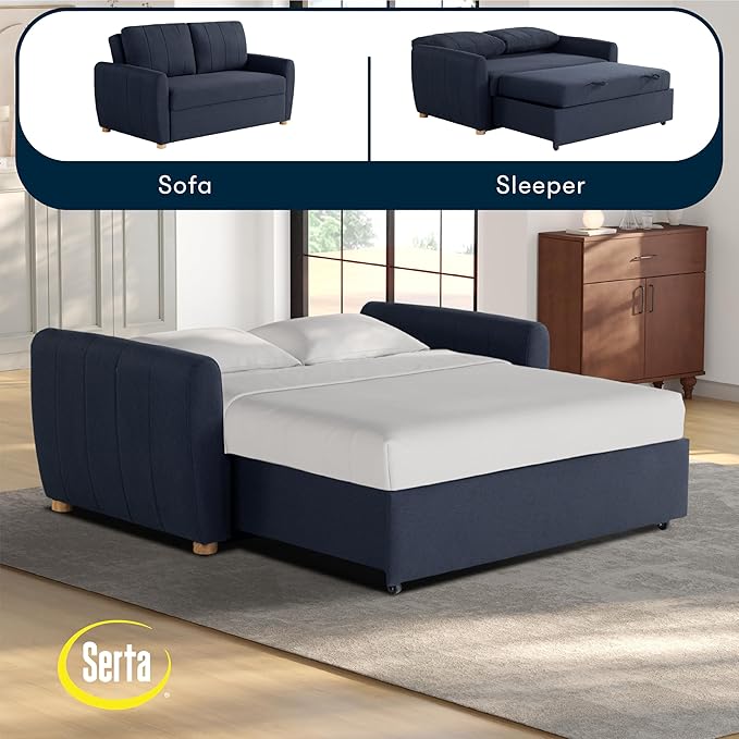 Serta® Galway 66.5" Full-Size Convertible Pop-up Sofa, Dream Coil® Comfort