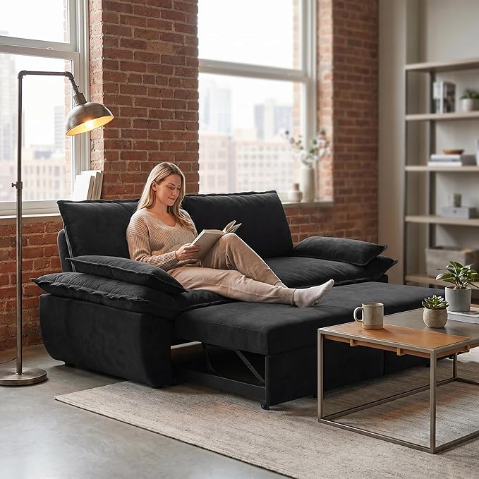 73.2" Sofa Bed Queen, 3-in-1 Pull Out Sofa Bed