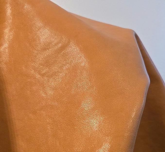 Camel Soft Faux Leather Fabric PU Leather by The Yard Synthetic Pleather 0.9 mm