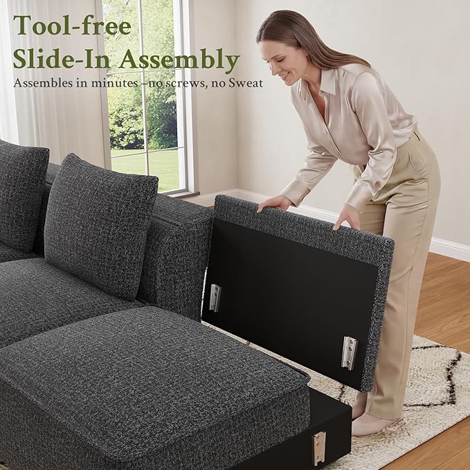 Welzona 75" loveseat Sofa, Comfy Chenille Love Seat, Wood Frame Small Couches