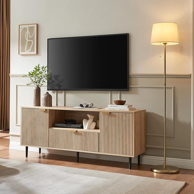 Okvnbjk Modern TV Stand for 65 Inch TV, TV Consoles for Living Room, Media