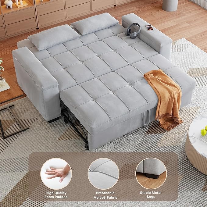 Gizoon Convertible Sofa Bed, Loveseat Sleeper Sofa