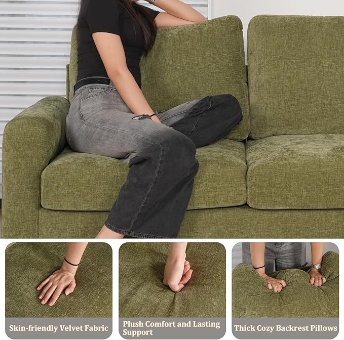 EASE MOOSE 88.5" Chenille Loveseat Couches