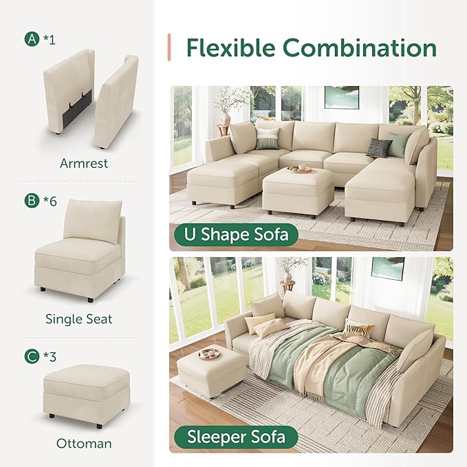 HONBAY Modular Sectional Sofa