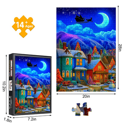 1000 Piece Magical Winter Town Puzzle for Adults
