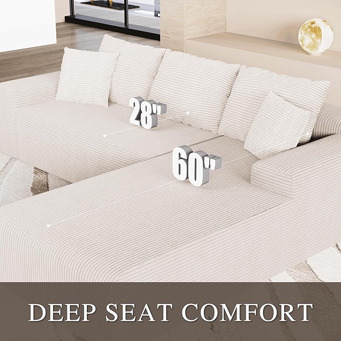 105" Convertible Sectional Couch