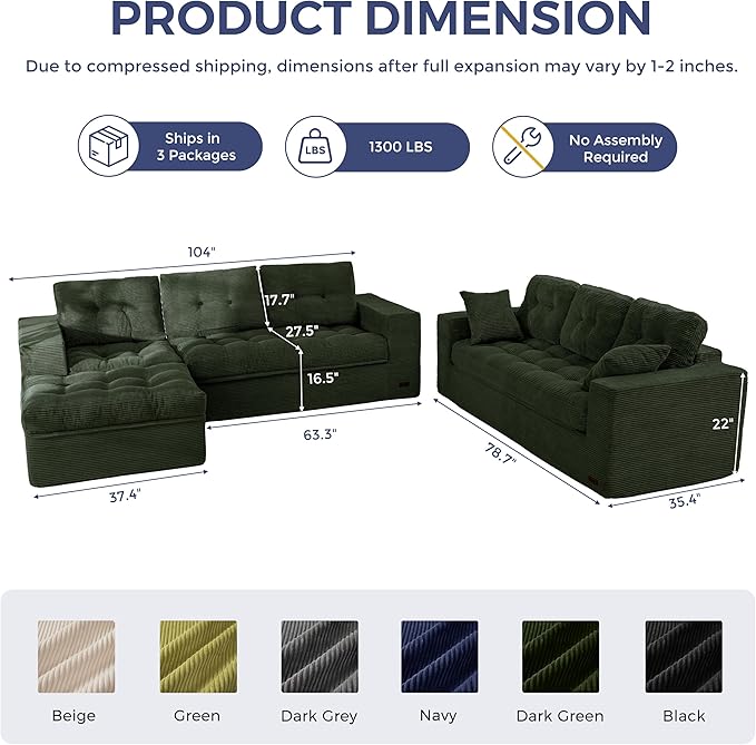 MAXYOYO Modular Sectional Sofa